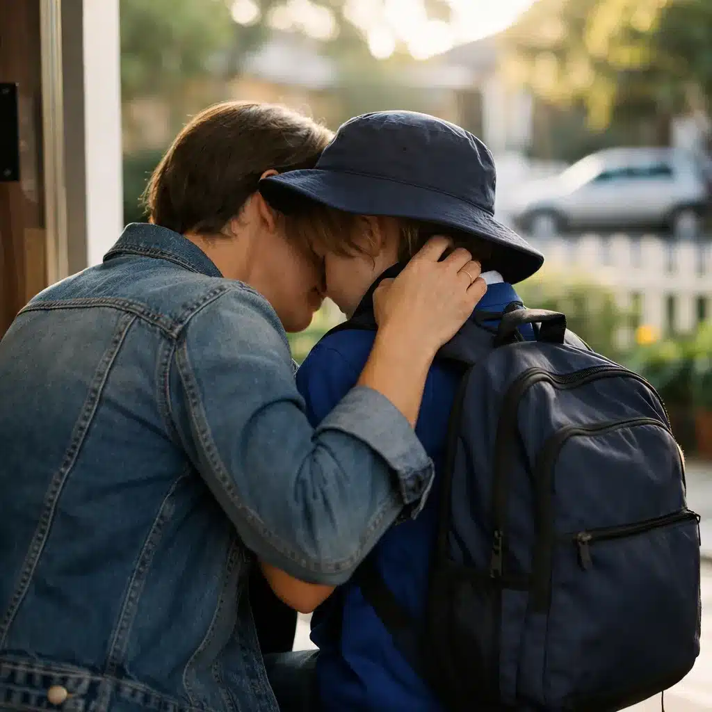 priscilla-du-preez-149914-unsplash-650x350 A parent reassuring a child before school in a calm Australian morning home setting.